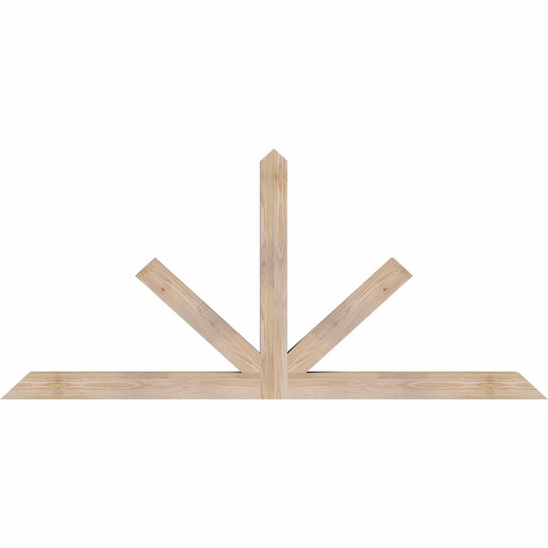 Ekena Millwork Saratoga Smooth Timber Gable Bracket, Douglas Fir, 72"W x 33"H x 3 1/2"D x 3 1/2"F, 11/12 Pitch GBW072X33X0404SAR00SDF - main